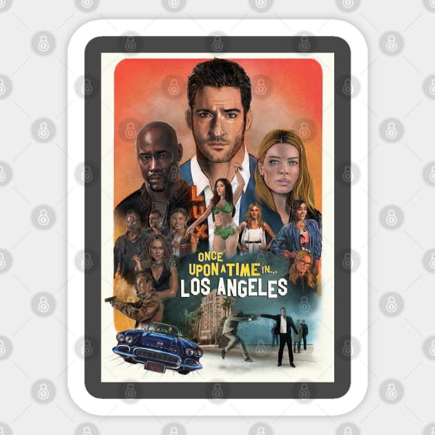 Lucifer: Once Upon a Time in Los Angeles Sticker by Elizachadwickart 